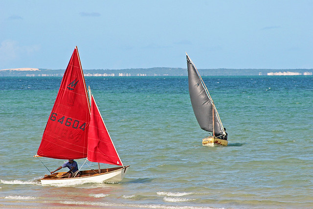 Sailing around Bazaruto in Mozambique, Africa.