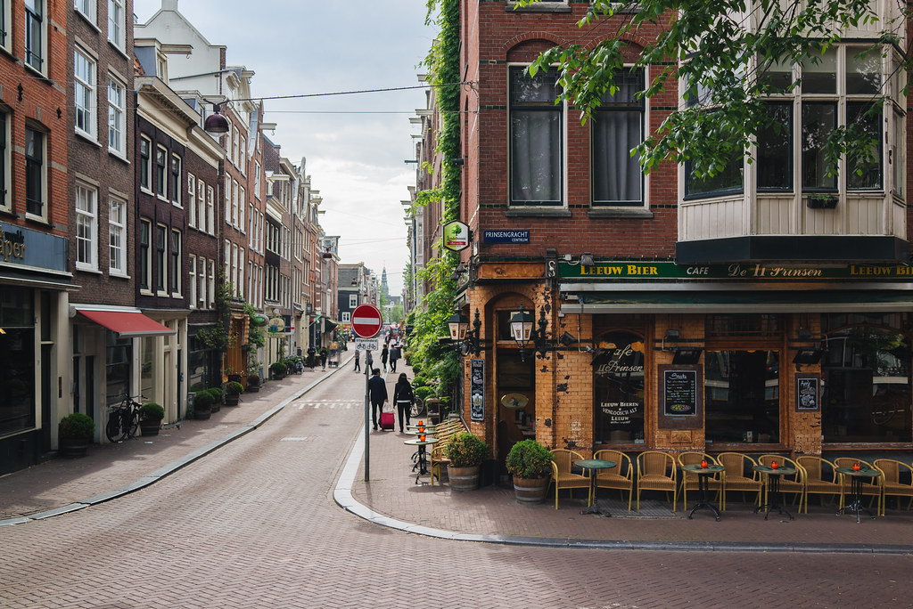 Streets and buildings in Amsterdam