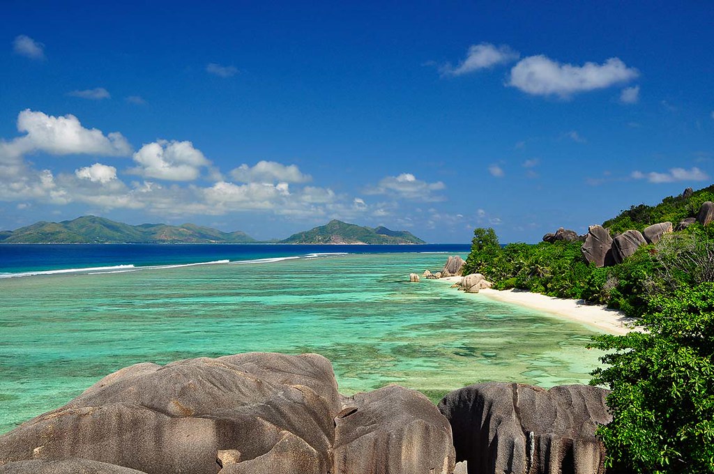 Seychellen Blick auf Praslin