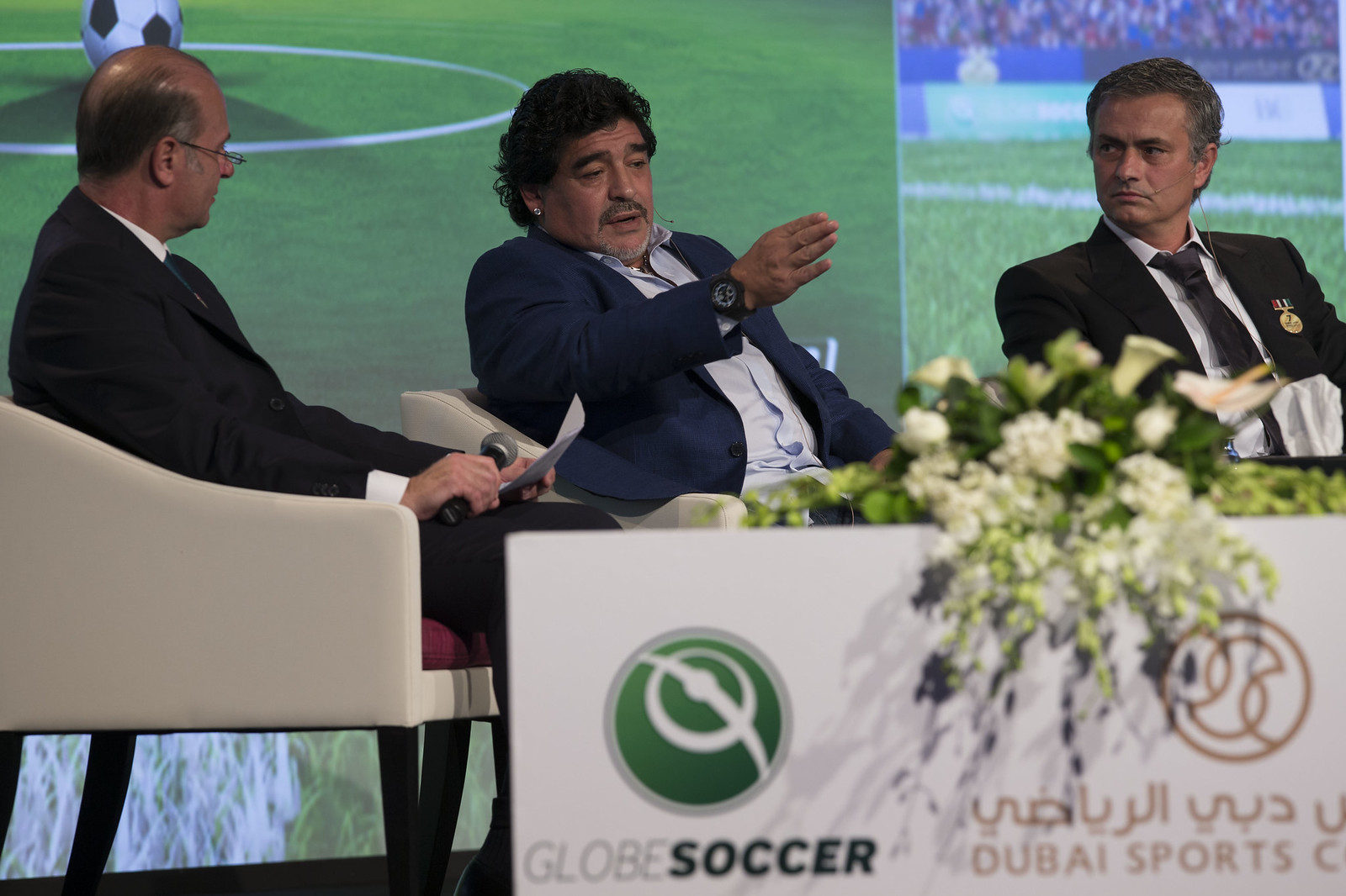 Umberto Gandini, Diego Armando Maradona and Josè Mourinho