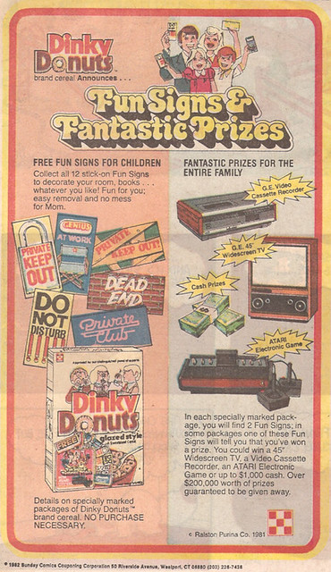 1982 Ralston Dinky Donuts Cereal Newspaper Ad