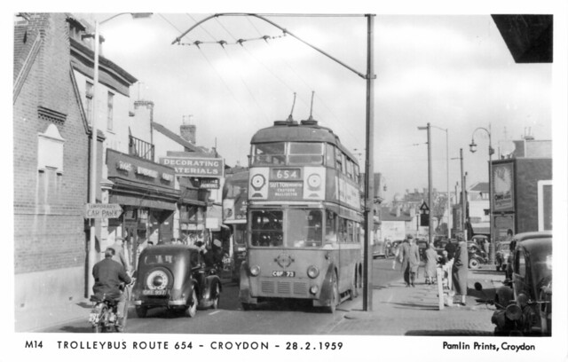 Trolleybus Route 654 Croydon