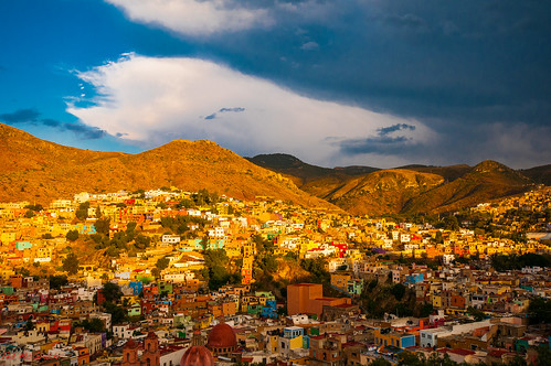 travel sunset vacation sun color colour weather clouds mexico day cloudy hill sunshade hills guanajuato hillside hilly 2012 guanajuatomexico cityview threateningclouds guanajuatocityview guanajuatoguanajuatomexico tedsphotos guanajuatosunset