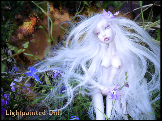 Porcelain and resin BJD- Lightpainted Doll