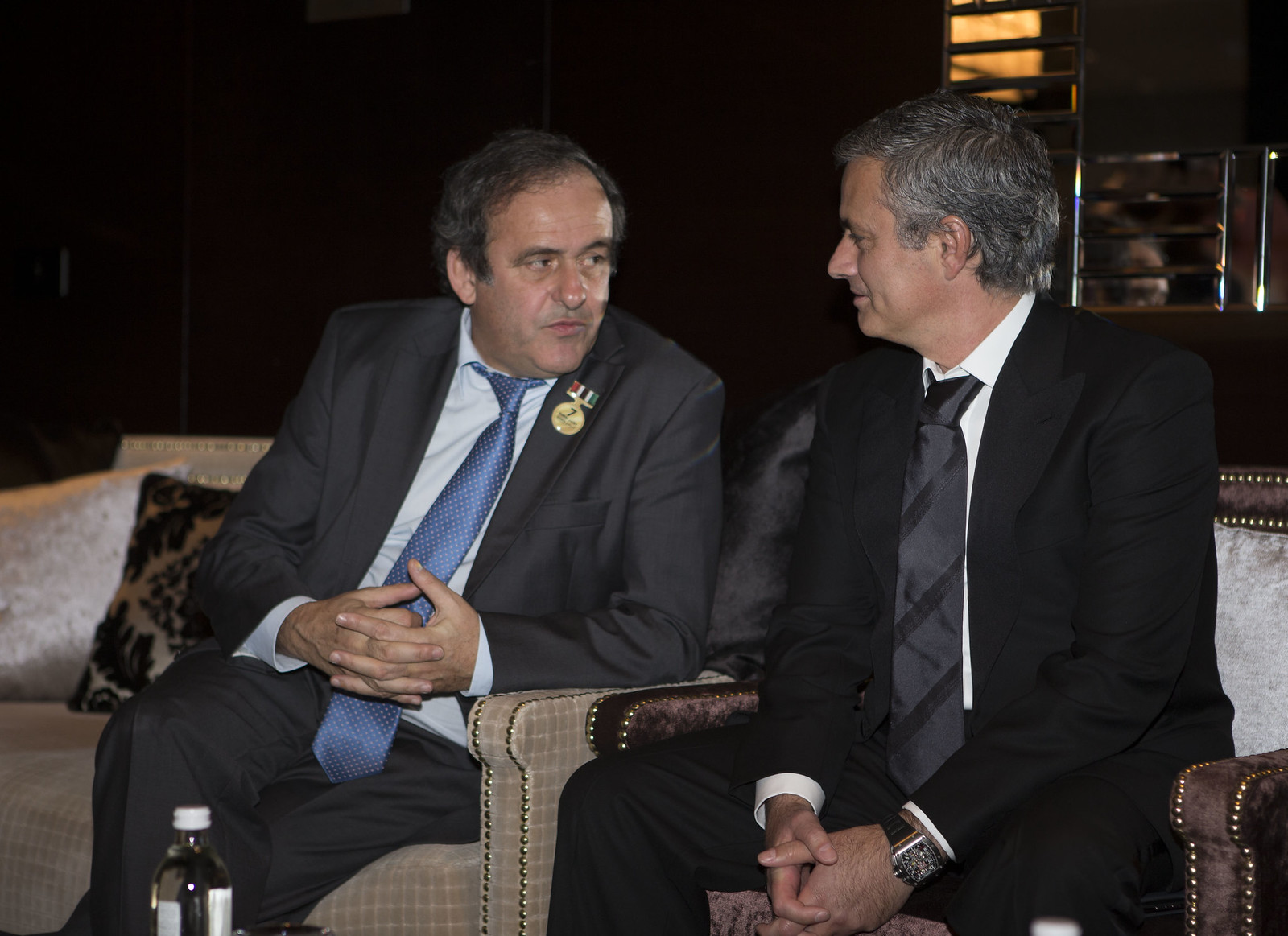 Michel Platini and Josè Mourinho