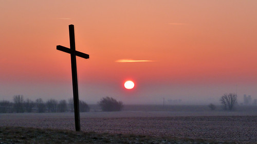 light sky church sunrise cross christian