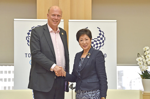 Secretary of State for Transport Chris Grayling call on Tokyo Governor Koike