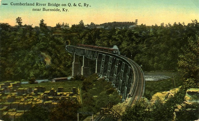 Vintage Postcard - Cumberland River Bridge - Burnside - Kentucky