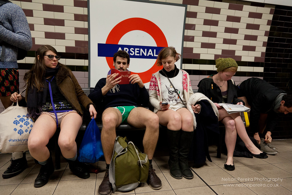 No trousers day on the tube London, Annual no trousers day …