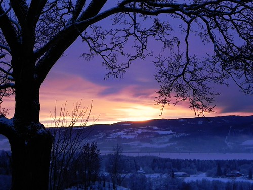 Sunset by ...Ola_S..., sunset norway norge ngc solnedgang mjøsa hedmark ringsaker mjøsbrua moelv nikoncoolpixp100