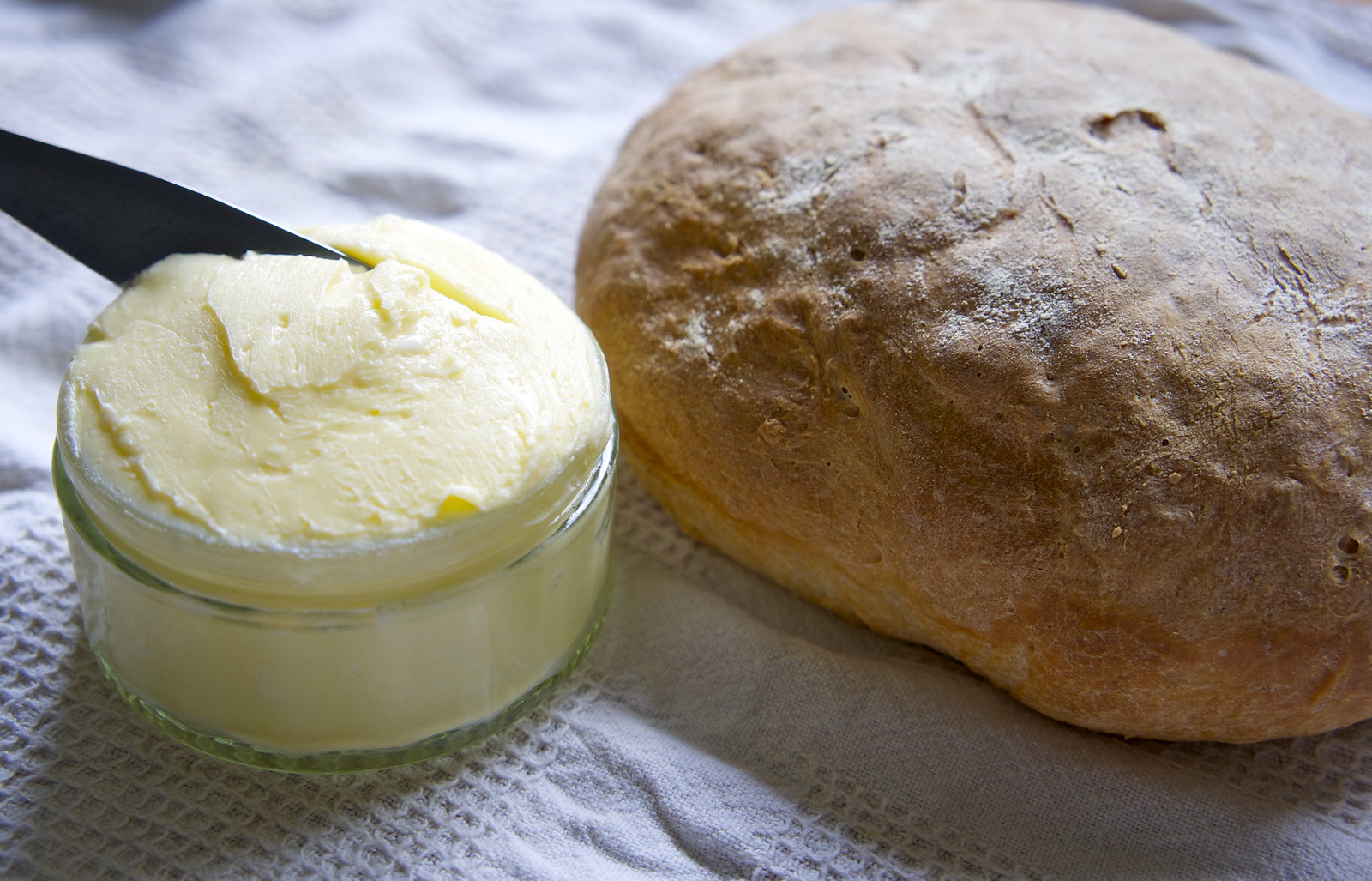 Homemade bread and butter