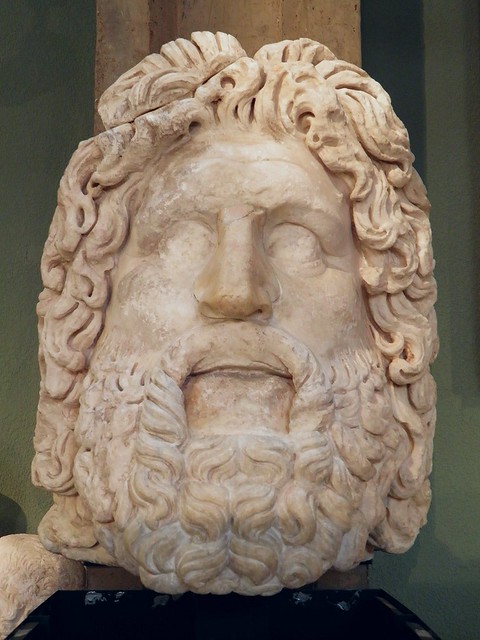 Marble head of Zeus belonging to a huge cult statue, 1st century AD, Civico museo archeologico di Milano