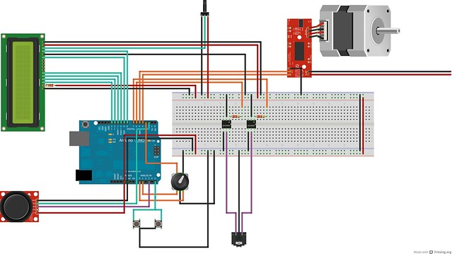 Stackduino - an Arduino DIY focus stacking controller - electronics rev 1.1