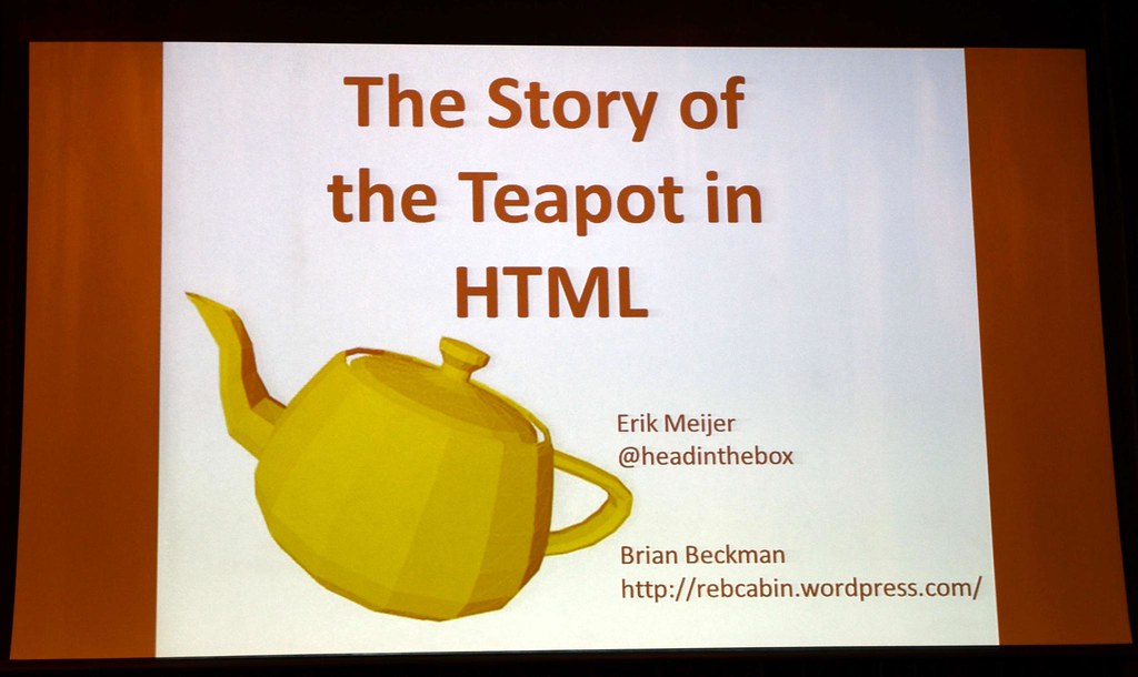 Html Tea Pot HTML Teapot slide - Erik Meijer and Brian Beckman | Utah tea… | Flickr