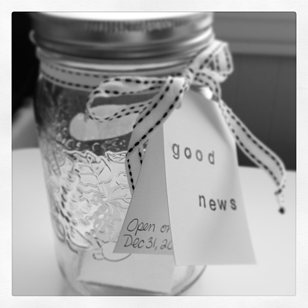Jan 1 - resolution {good news jar to be filled with l the happy times this year & read next Dec 31st} #photoaday