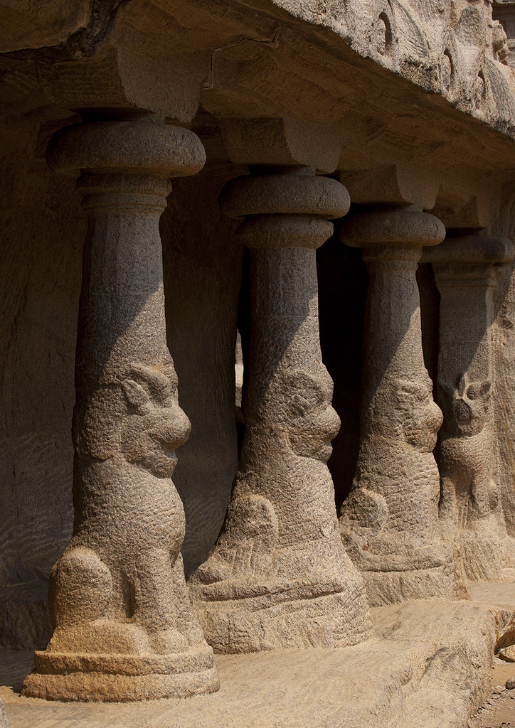 Hami Stone Ratha Carved Stones Pillars Of The Bhima Ratha In The Five Ratha… | Flickr
