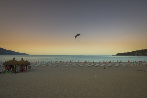 beach oludeniz turkey morning landscape travel ocean sea paraglider paragliding mountains sky nikon d810 fethiye mugla sunrise