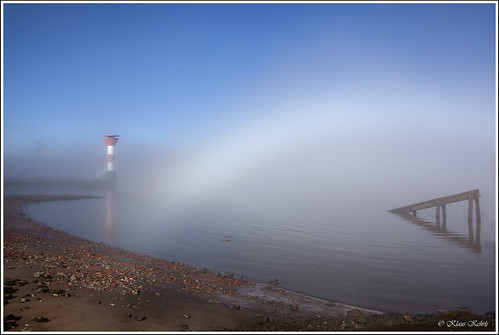 nebel natur frog landschaft elbe leuchtturm wetter bebelbogen