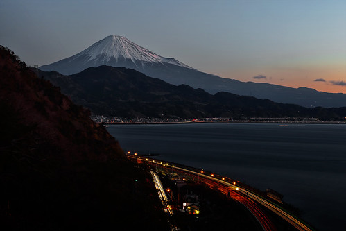 light sea japan sunrise highway mtfuji shizuokapref