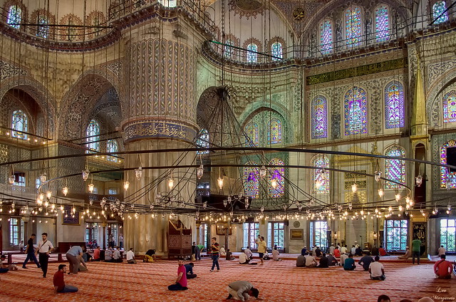 Interior Of Blue Mosque...