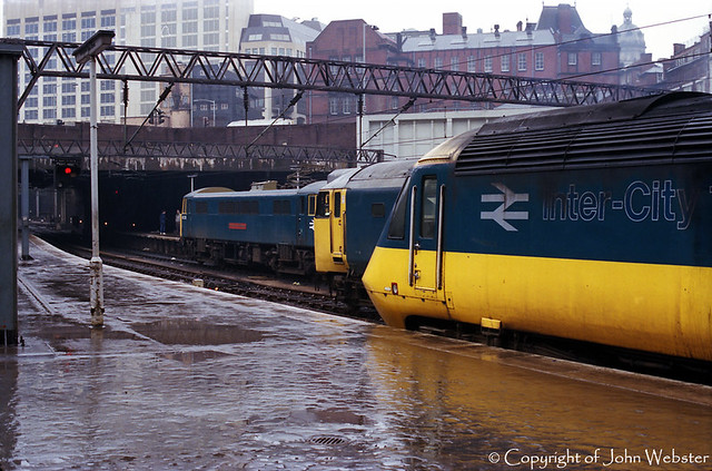 Class 86, 50 & HST at Birmingham New Street in 1985