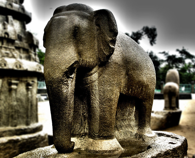 Elephant Stone Sculpture, Mahabalipuram