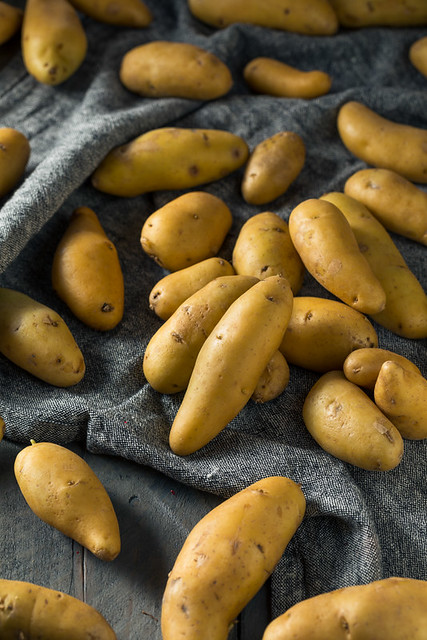 Raw Yellow Fingerling Potatoes