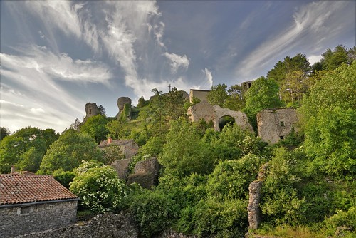 france frankreich aveyron larzac causses castle castillo château abandoned