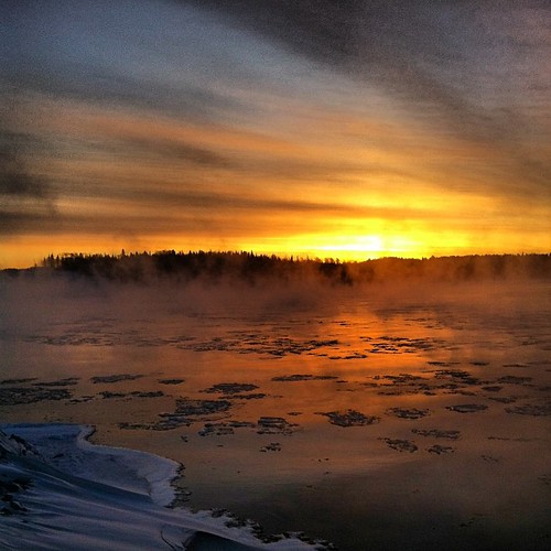 Sunrise at Pointe du Bois. Need to bring my Canon out here again! #pointedubois #sunrise #winnipegriver by Andrea Capper, square squareformat iphoneography instagramapp uploaded:by=instagram foursquare:venue=4e3368a462e173