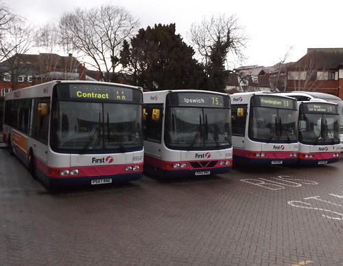 First 65547, 65542, 65541, 65548 (Ipswich, Old Catttle Market) 17-03-2013 | by parkandride2007