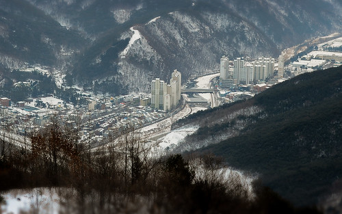 winter beautiful landscape outdoor korea daegu tiltshift apsan