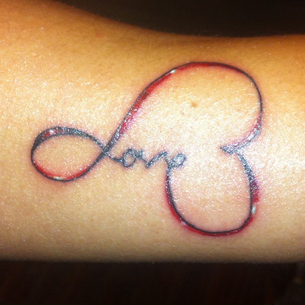 heart #love #infinity #symbol #red #black #white #tattoo | Flickr