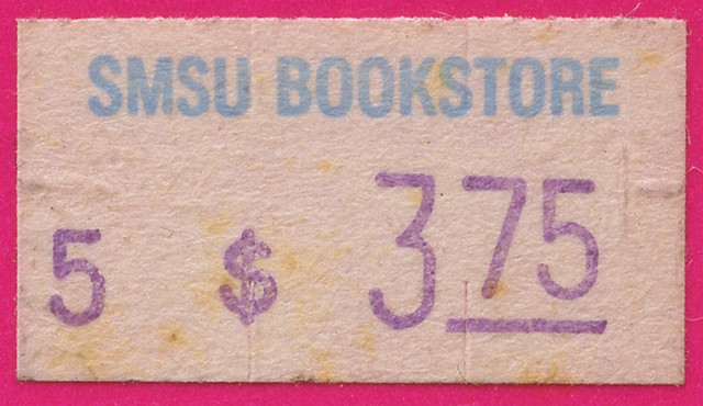 SMSU Bookstore Price Sticker