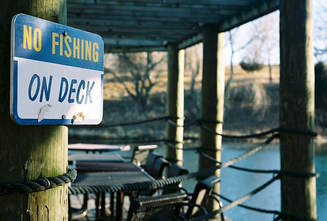 No Fishing, Mahoney State Park, January 2012
