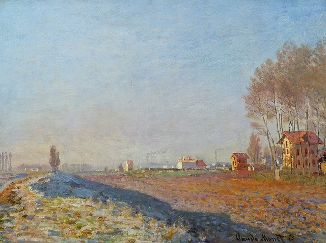 1873 Claude Monet The plain of Colombes,white frost(Niigata Prefectural Museum Japan)(55 x 73 cm)