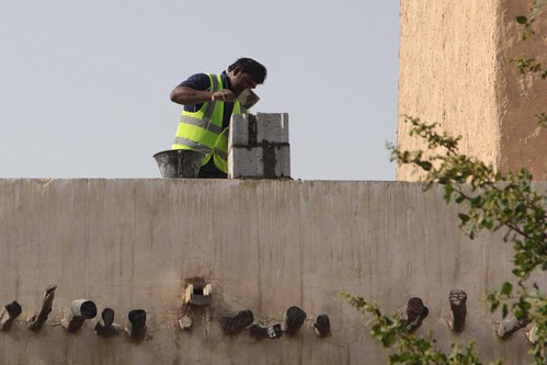 Guest workers do all of the building jobs in Qatar