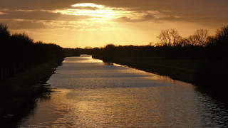 Canal at sunset