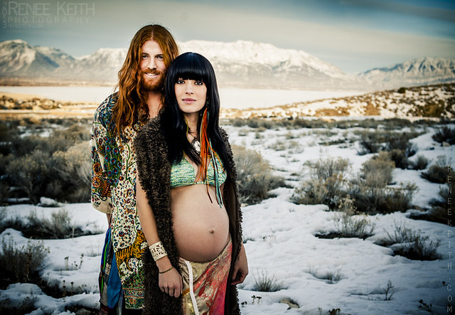 Bohemian Pregnant Couple