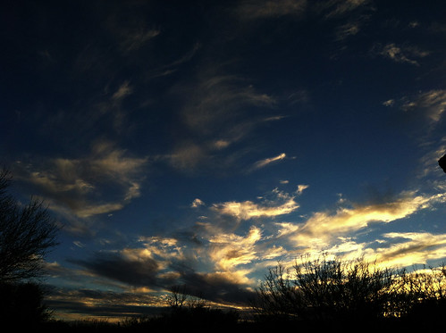 sunset sky clouds backyard texas