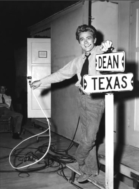 James Dean clowning around 1954
