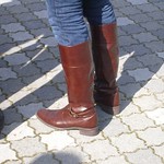 low heel knee high boots