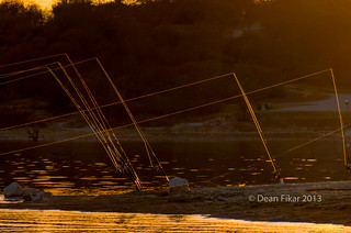 Fishing Poles at Sunset