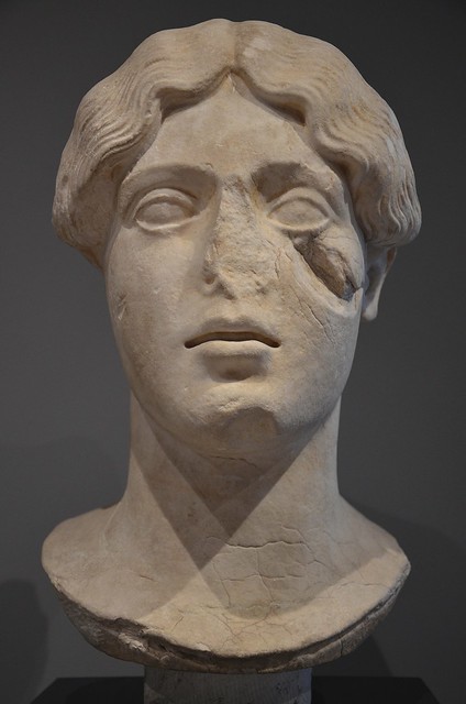 Marble head of a female divinity (Persephone?), from the Nymphaeum at Hadrian's Villa, Palazzo Massimo alle Terme, Rome
