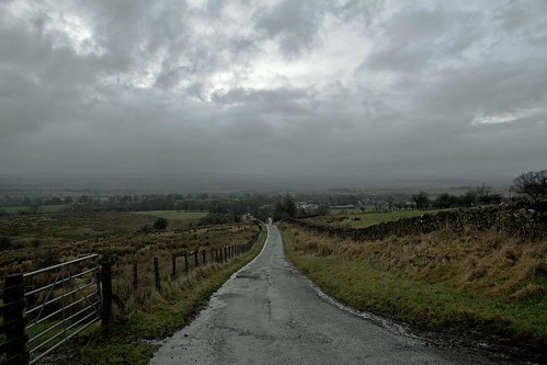 road uk red england sky rain stone wall clouds fence gate flag valley cumbria rainstorm eden 2012 dufton