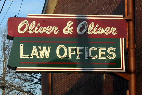Oliver & Oliver Law Offices neon sign - Berea, KY