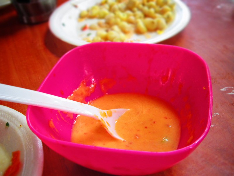 A bowl of aji (hot sauce) in Ecuador
