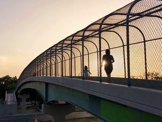 Pedestrian Bridge at Sunset #jcutrer | by joncutrer