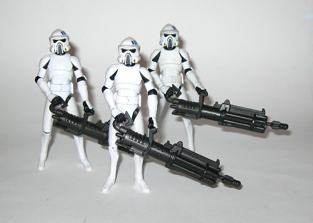 arf trooper x 3 star wars the clone wars cw18 blue black packaging basic action figures 2010 hasbro b