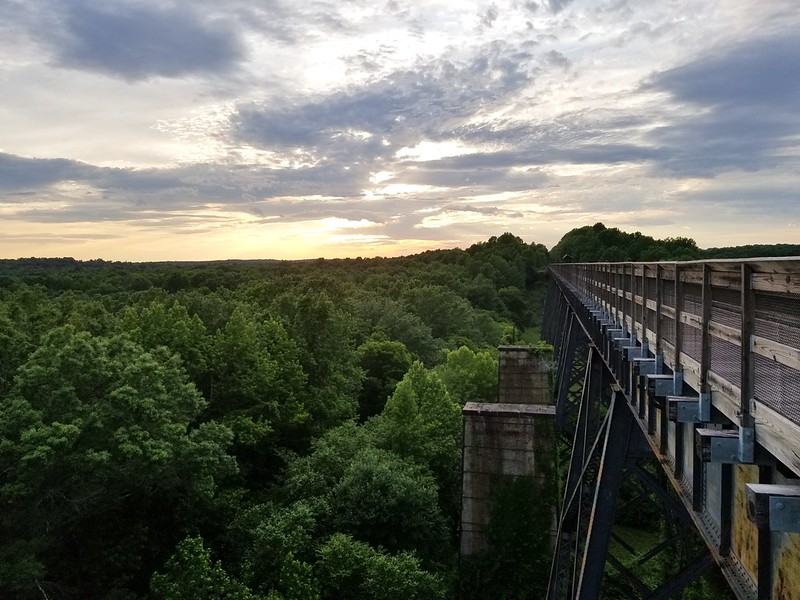 High Bridge Trail is 31 miles long and ideally suited for hiking, bicycling and horseback riding in Central Virginia