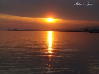 Sunset at the Izmit gulf.Izmit.Turkiye.